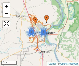 Area schools map